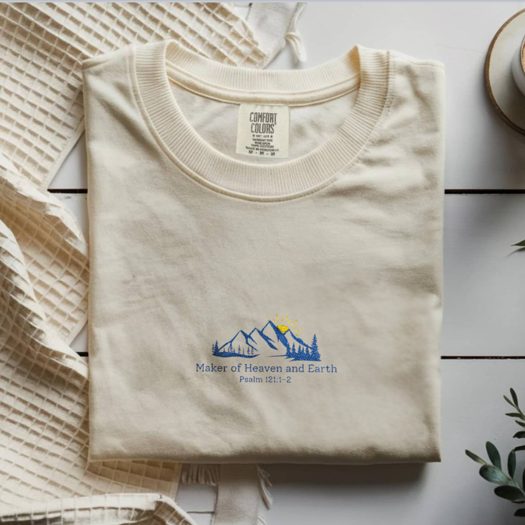 Heaven and Earth Embroidered Tee