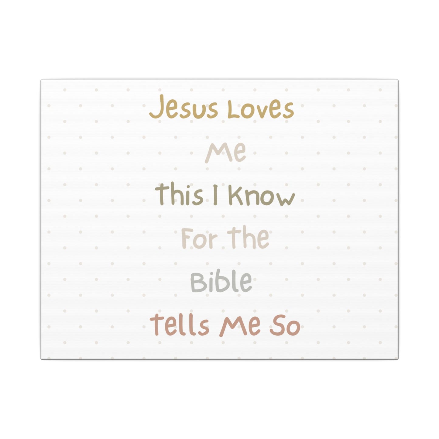Jesus Loves Me Wall Canvas