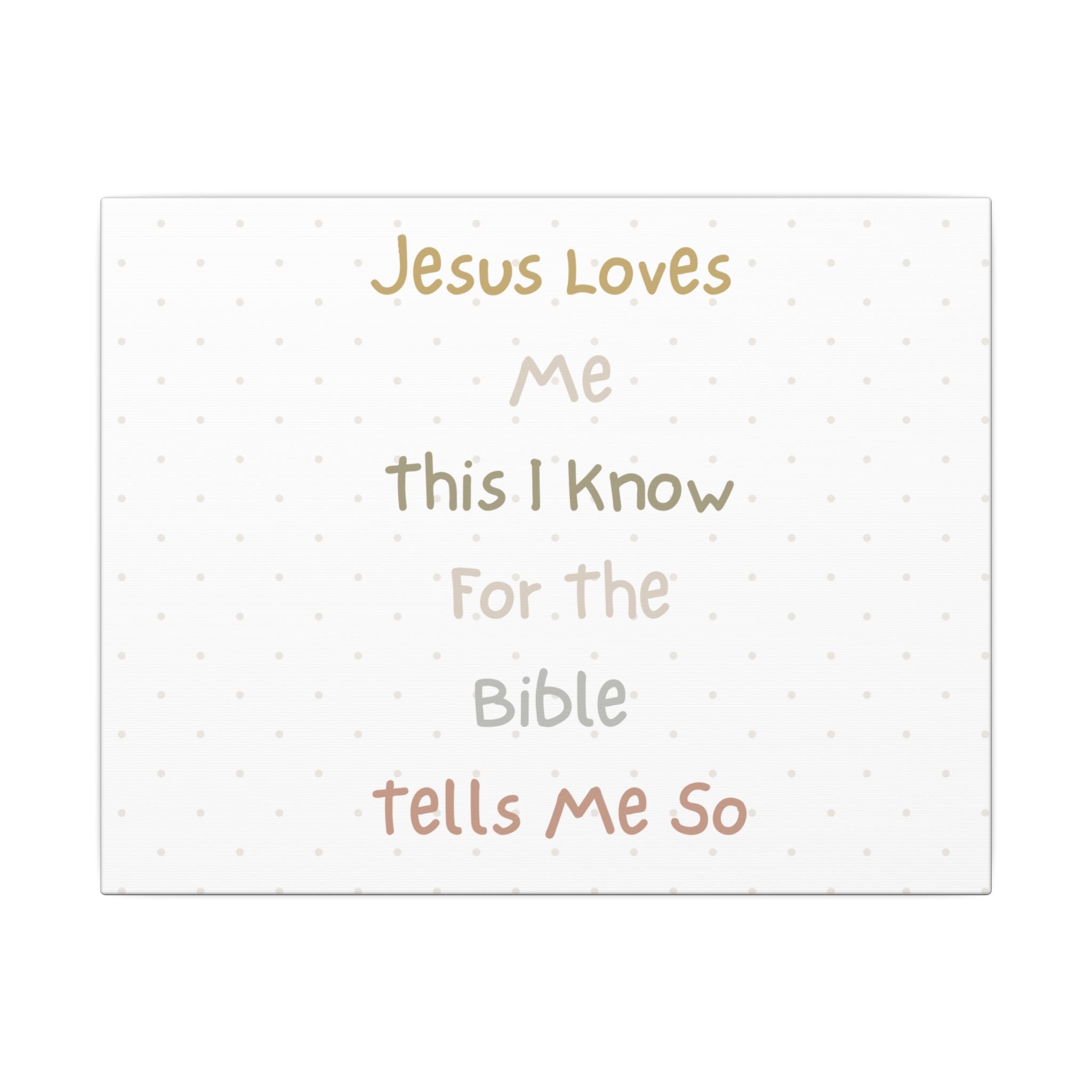 Jesus Loves Me Wall Canvas