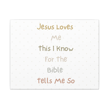 Jesus Loves Me Wall Canvas