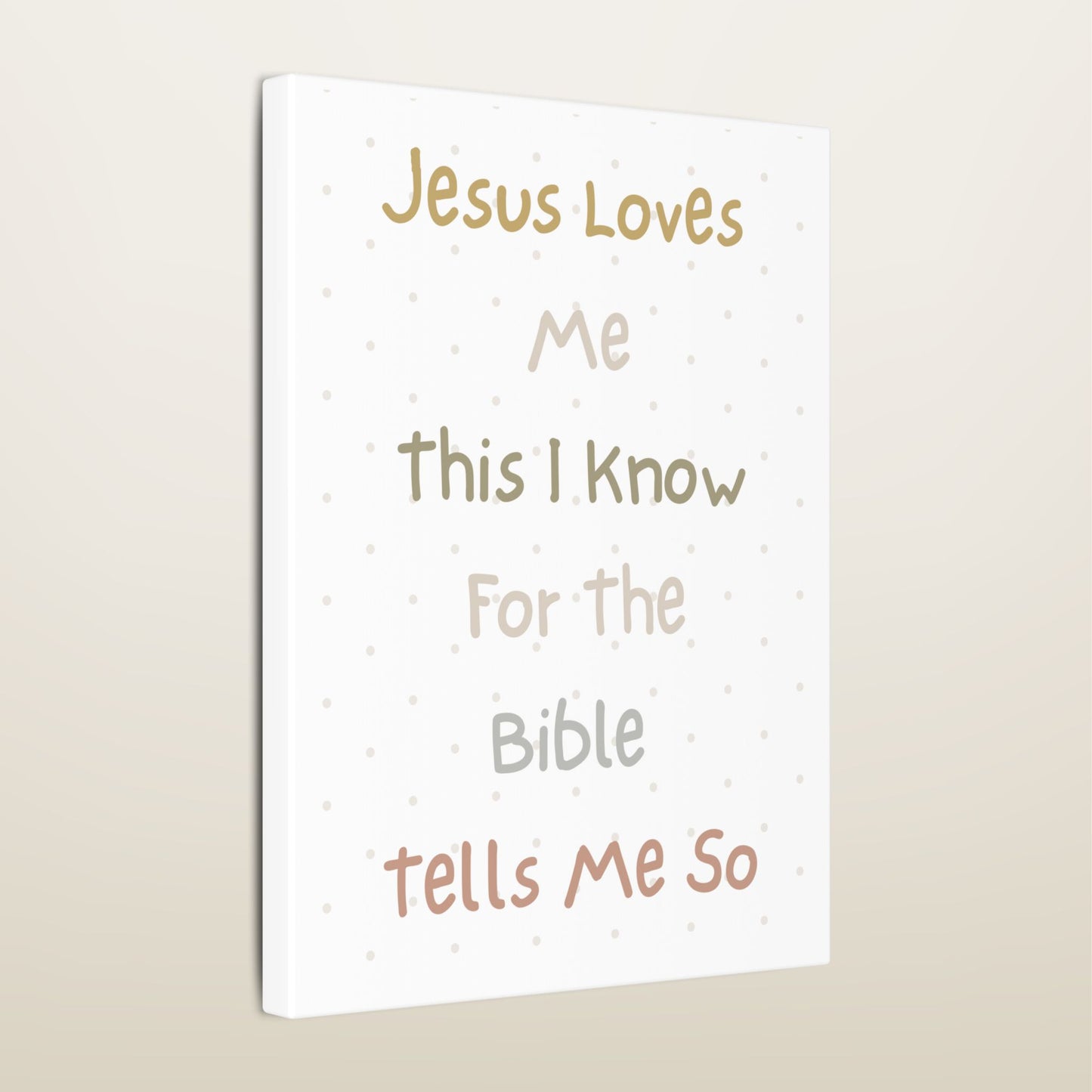 Jesus Loves Me Wall Canvas
