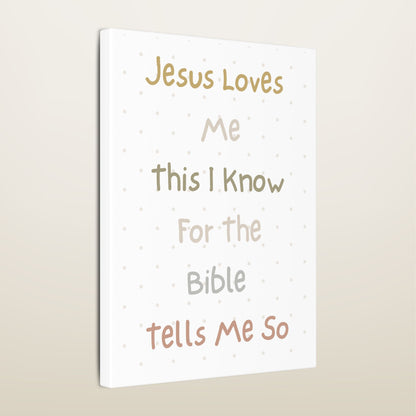 Jesus Loves Me Wall Canvas