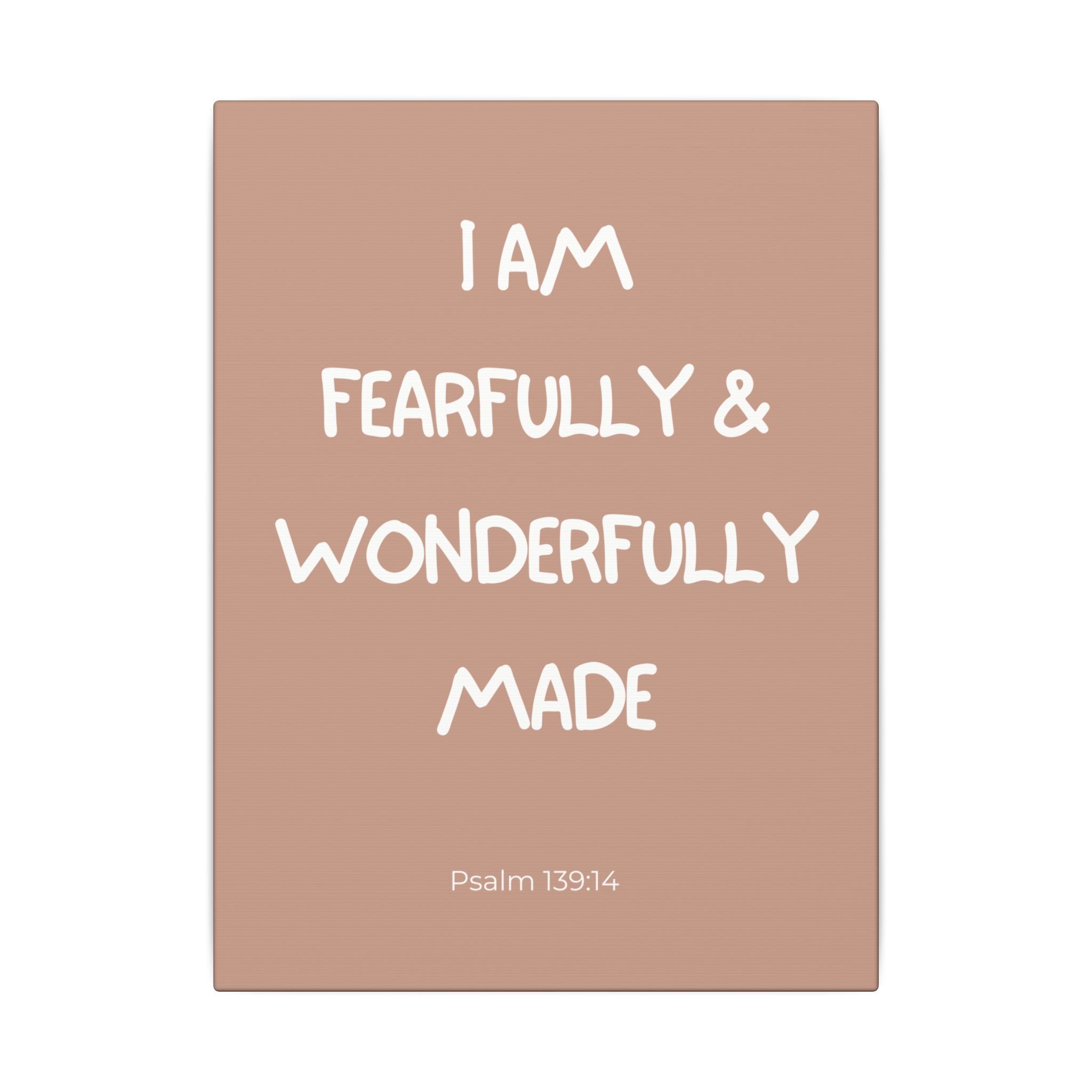 Fearfully & Wonderfully Made Wall Canvas