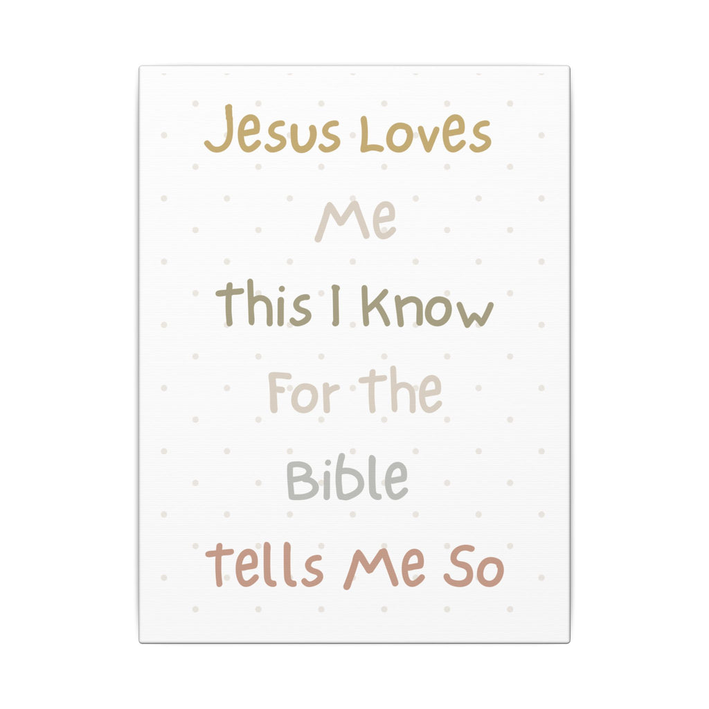 Jesus Loves Me Wall Canvas