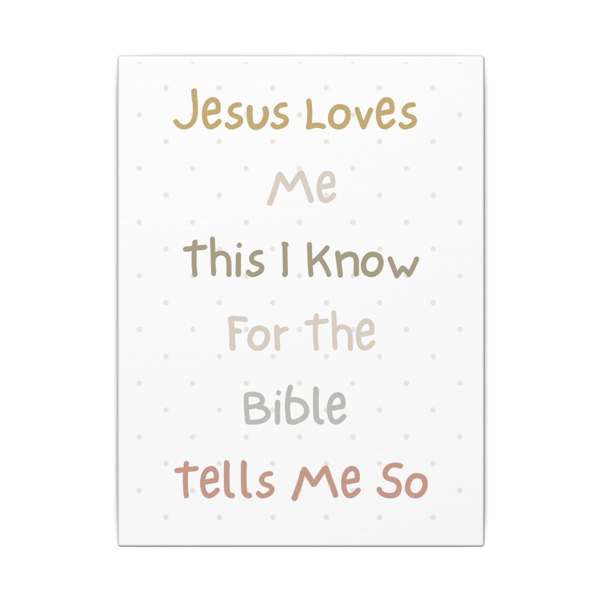 Jesus Loves Me Wall Canvas