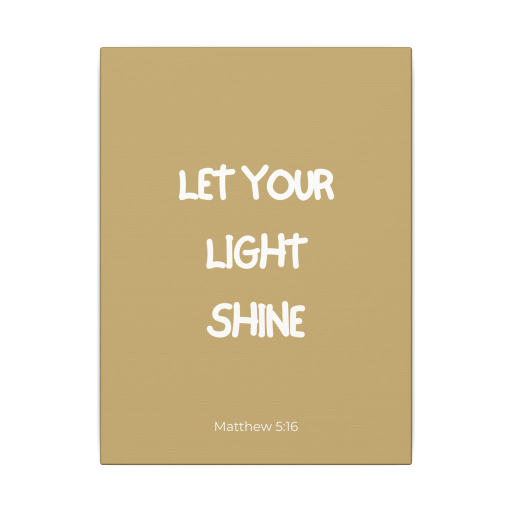 Let Your Light Shine Wall Canvas