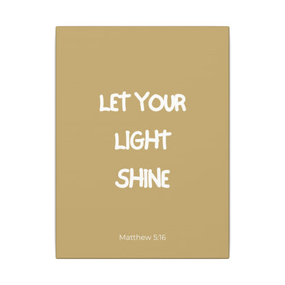 Let Your Light Shine Wall Canvas