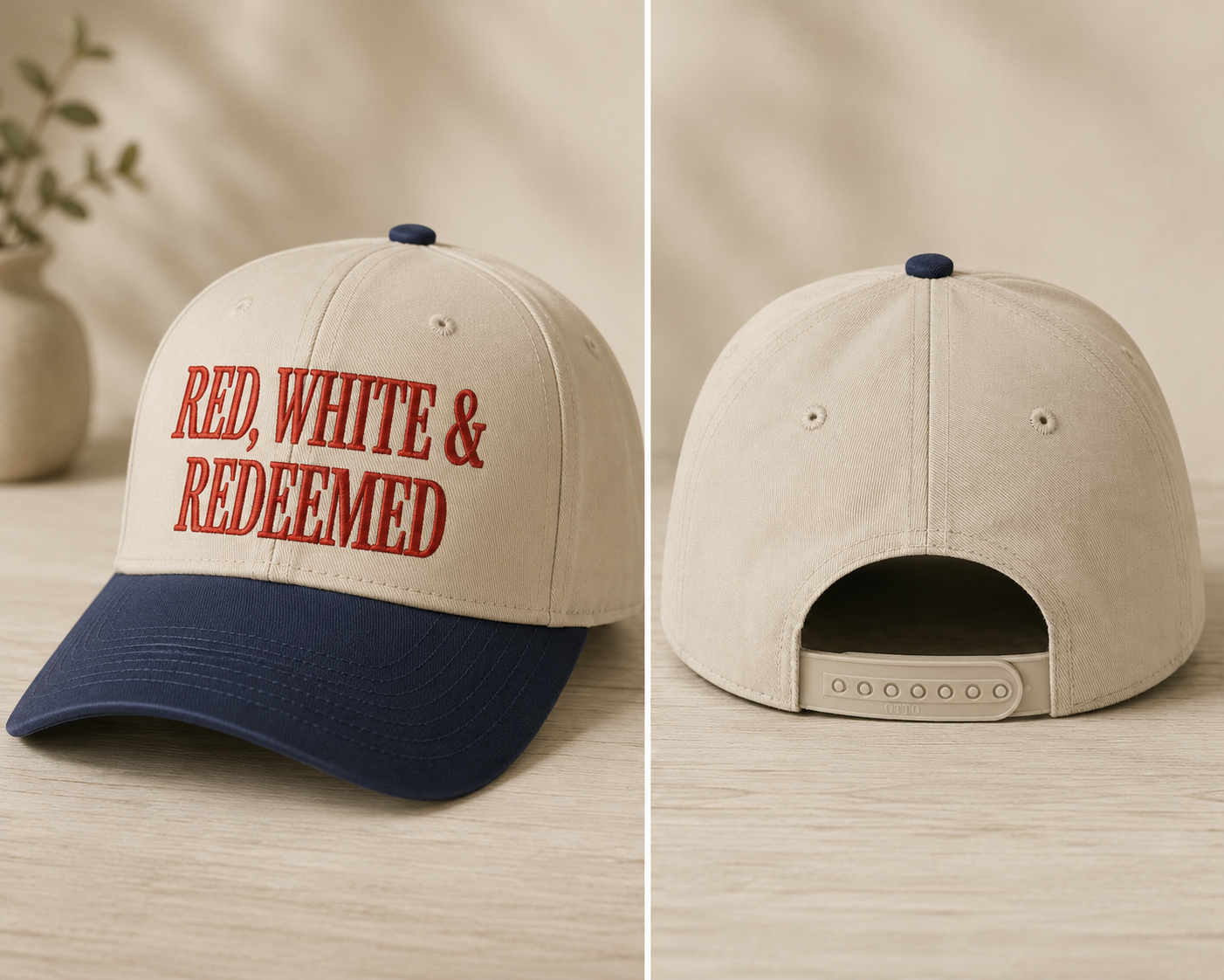 Red White & Redeemed Embroidered Hat