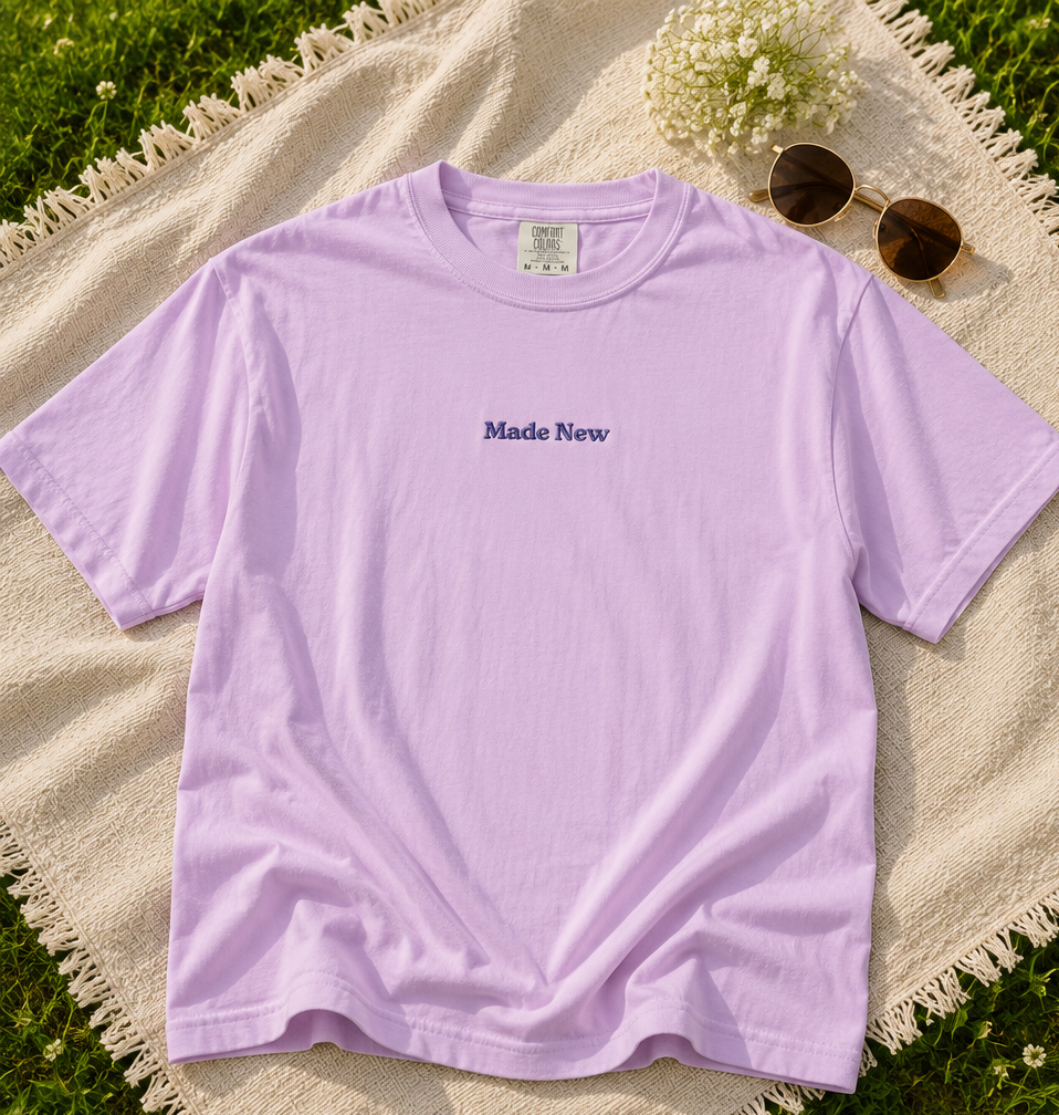 Made New Purple Embroidered