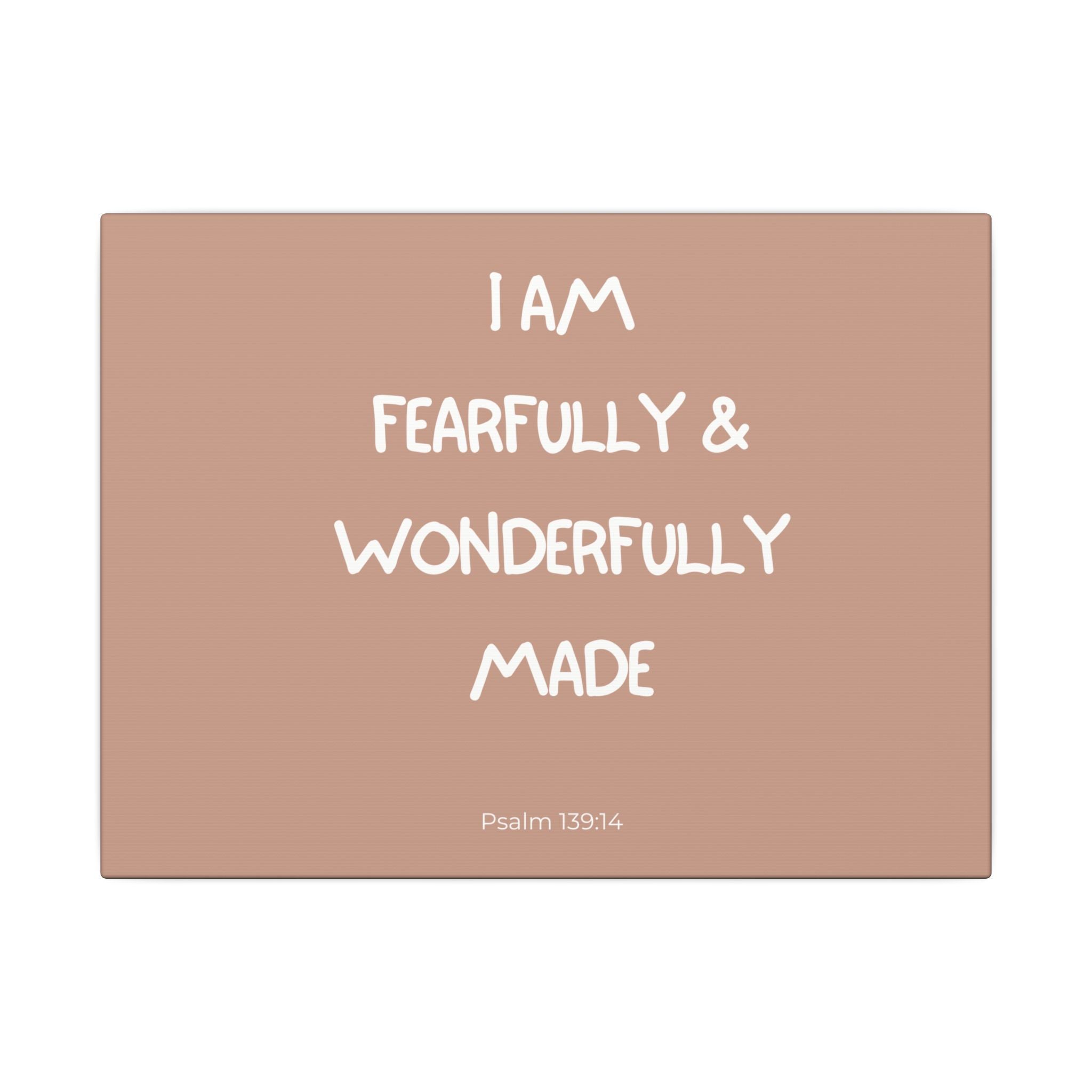 Fearfully & Wonderfully Made Wall Canvas