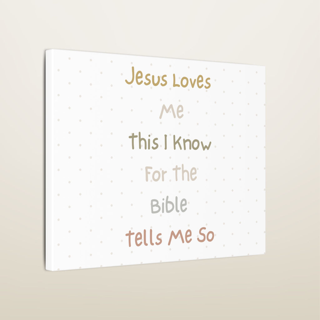 Jesus Loves Me Wall Canvas