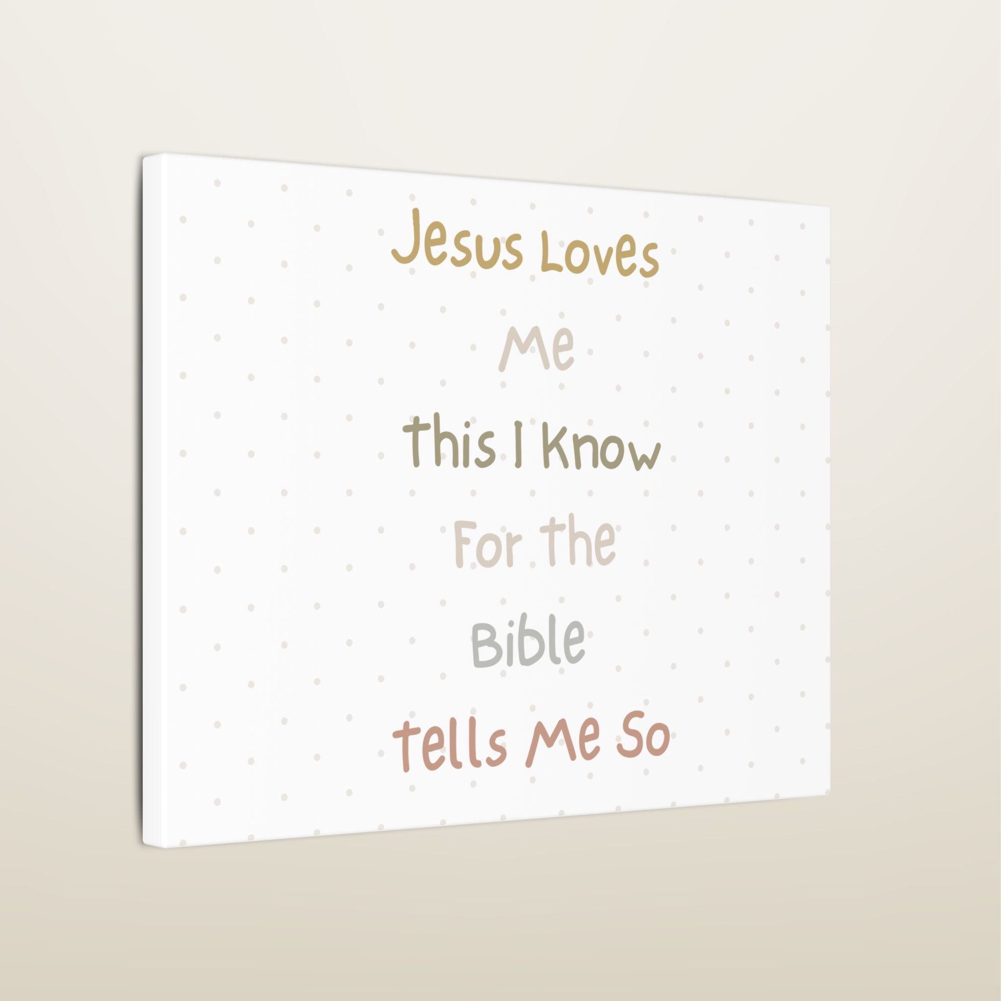 Jesus Loves Me Wall Canvas