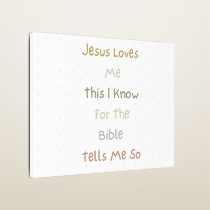 Jesus Loves Me Wall Canvas