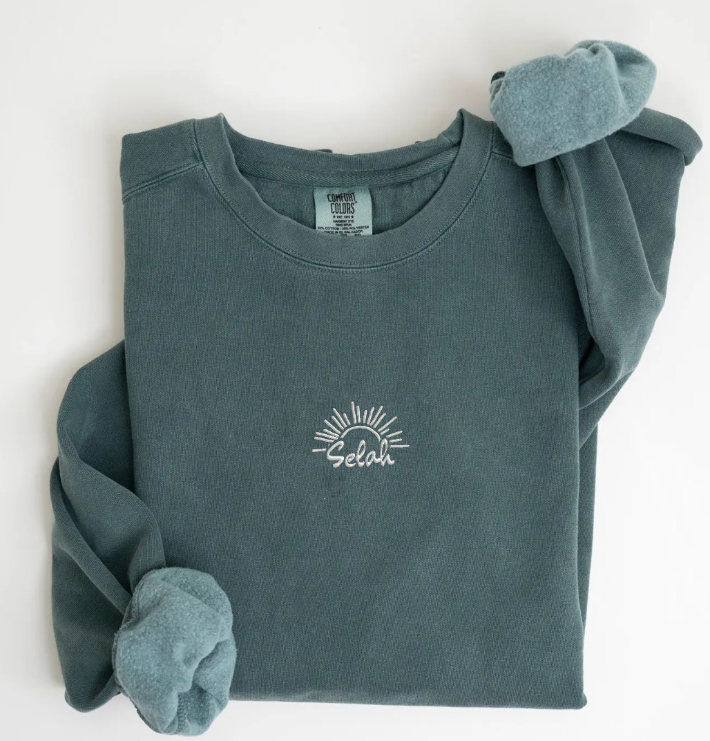 Selah Embroidered Crew Neck