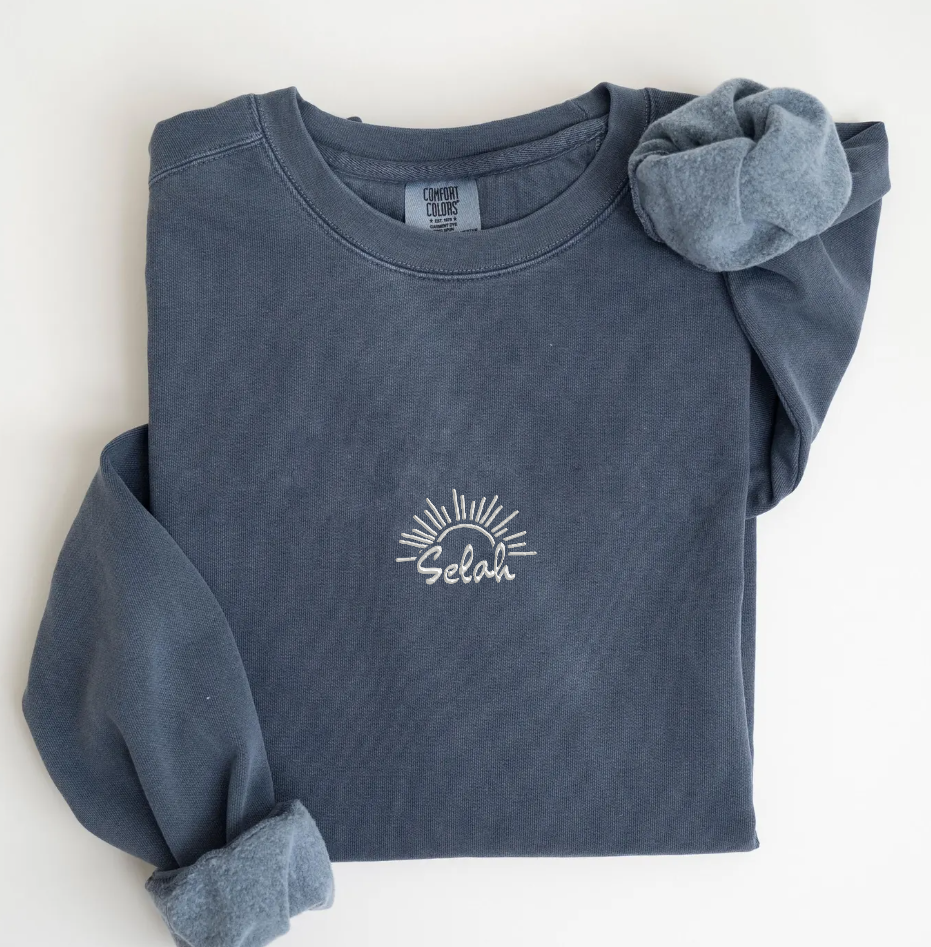 Selah Embroidered Crew Neck