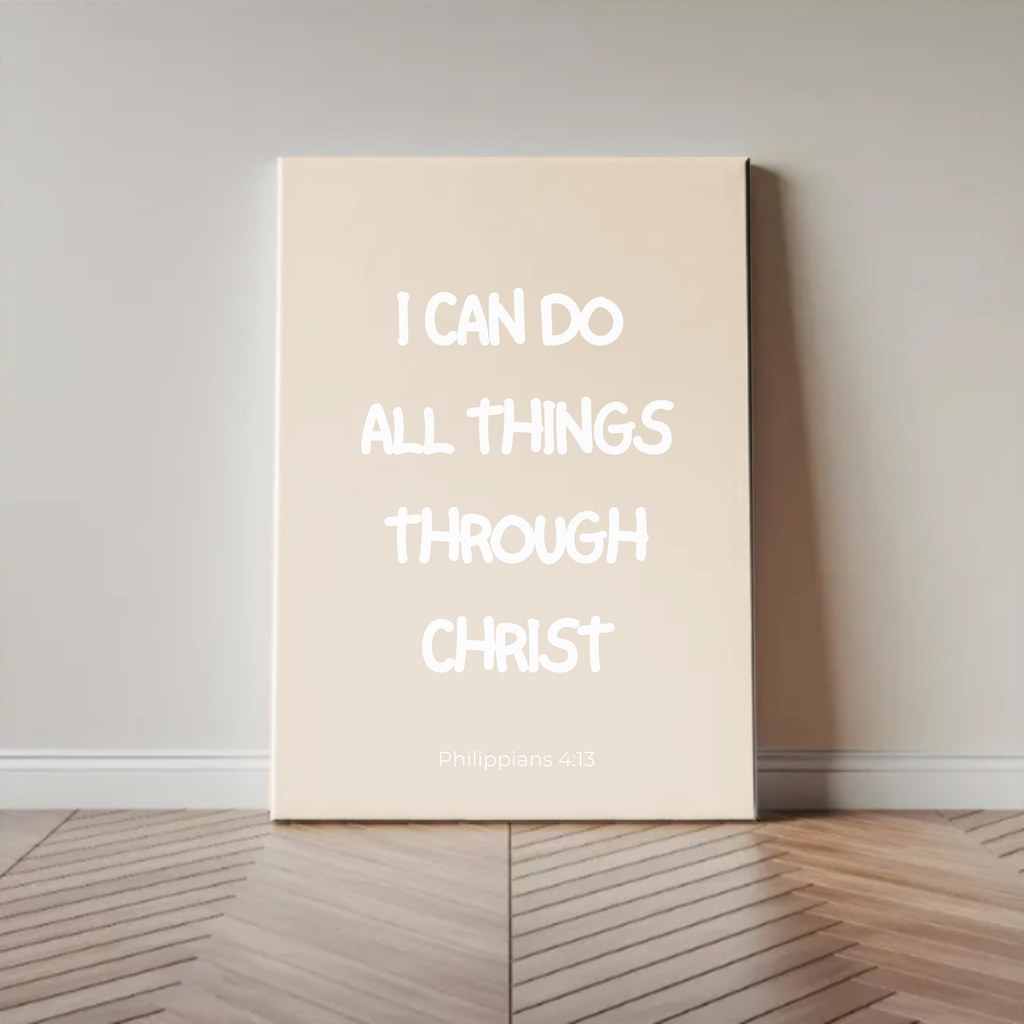 All Things Through Christ Wall Canvas