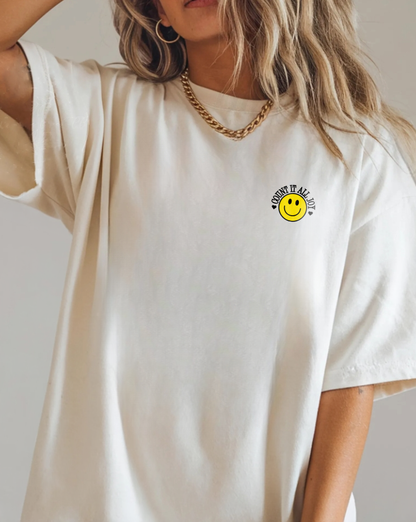 Count It All Joy Smiley Embroidered Tee