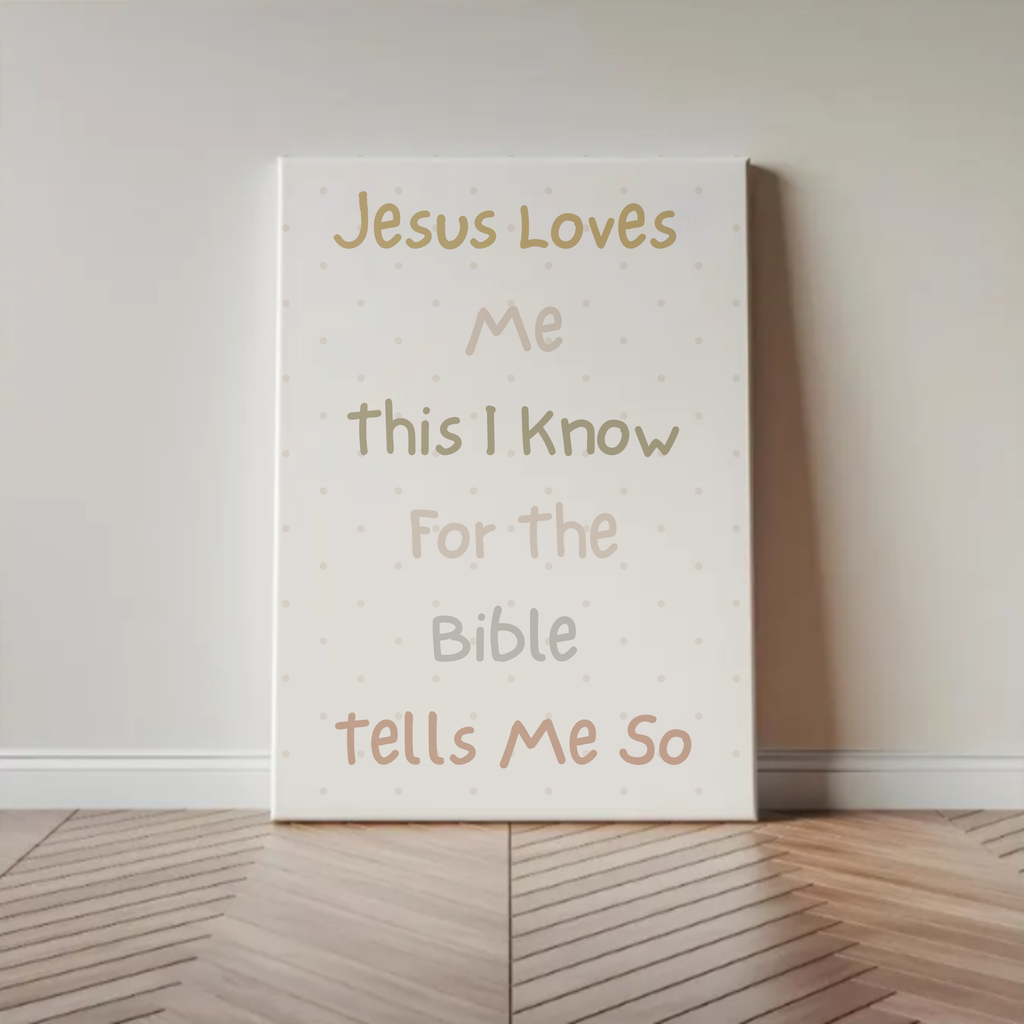 Jesus Loves Me Wall Canvas