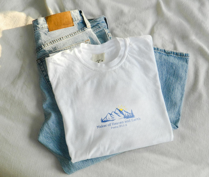 Heaven and Earth Embroidered Tee