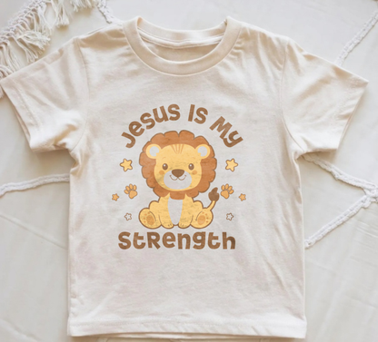 Jesus Is My Strength Toddler Tee